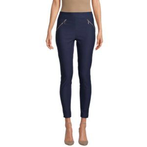 NANETTE LEPORE Navy Zipper Trouser Leggings